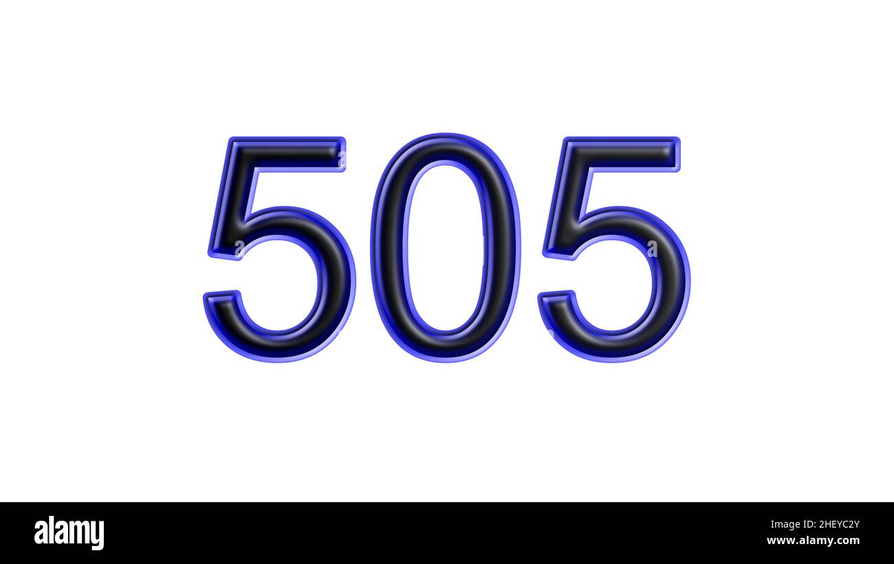 blue 505 number 3d effect white background Stock Photo Alamy