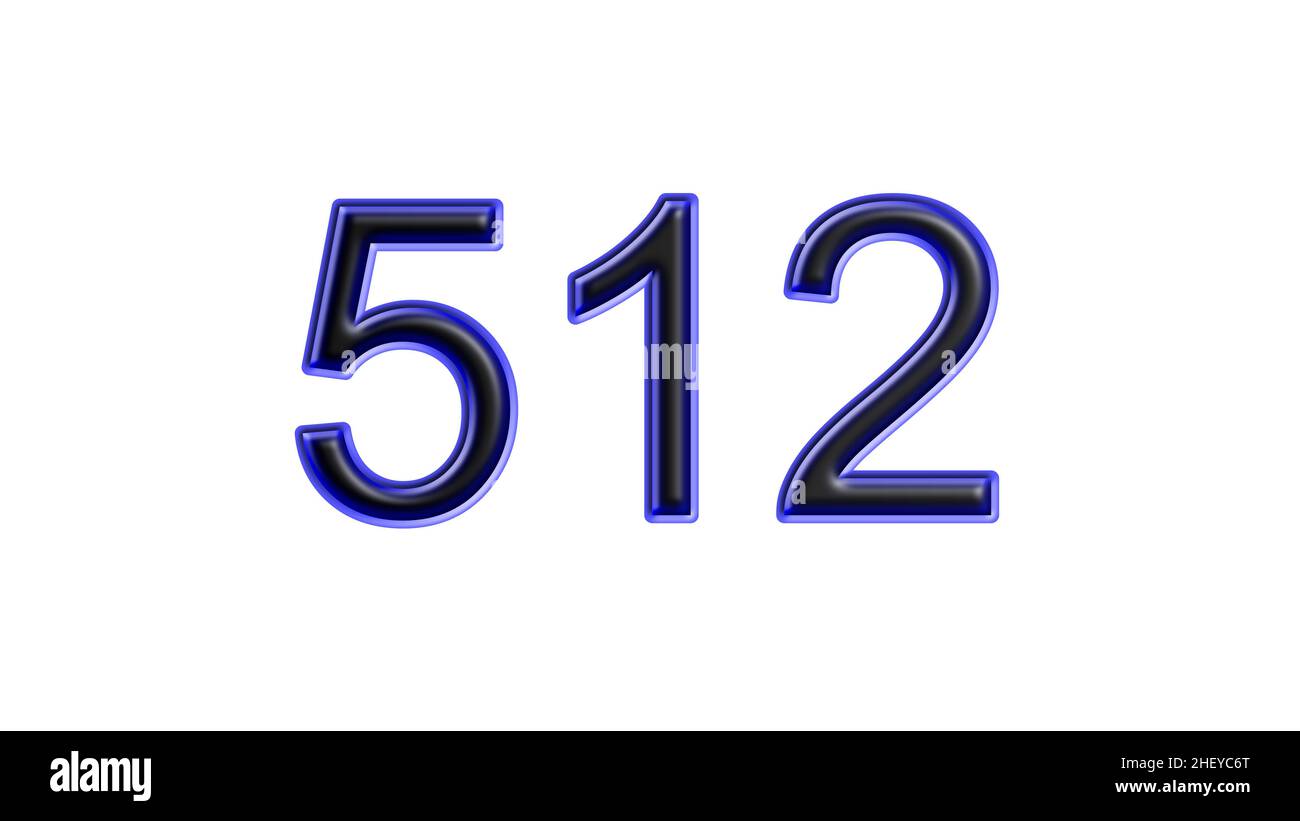 blue 512 number 3d effect white background Stock Photo Alamy