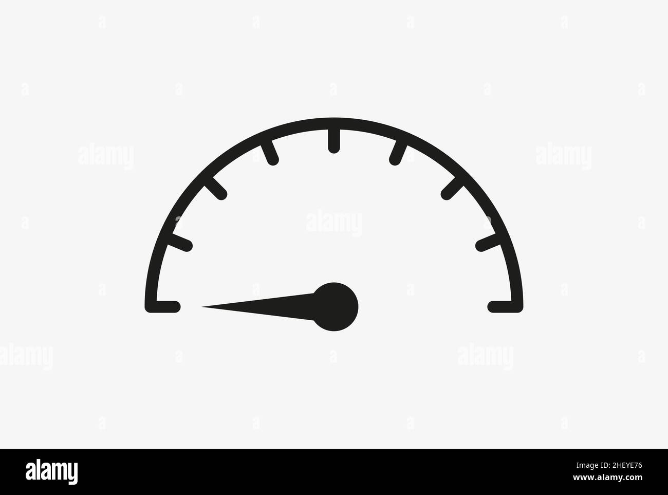 Vector icon of a speedometer. Performance symbol Stock Vector
