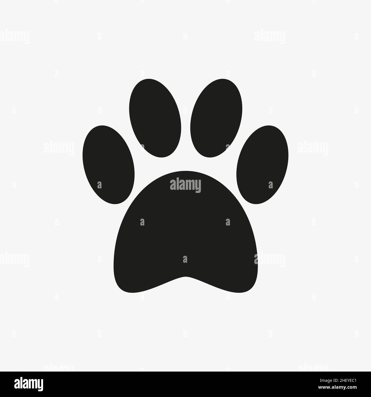 Vector icon of an animal paw on white background Stock Vector Image ...
