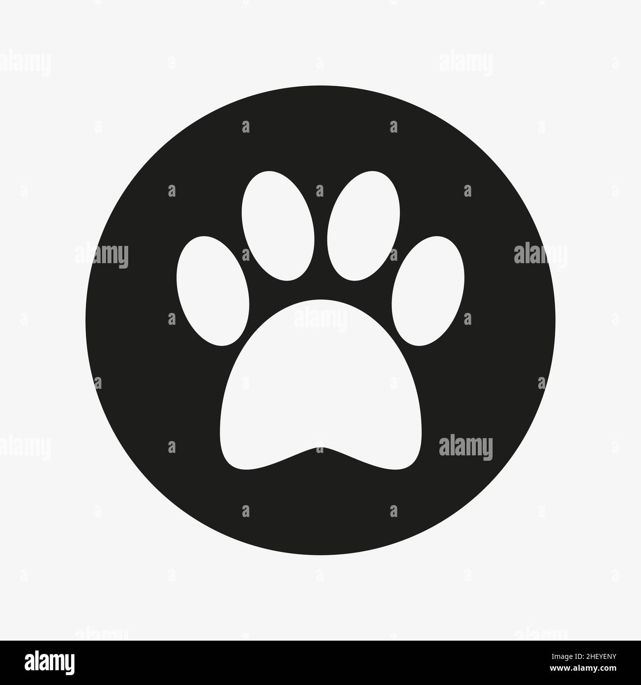 Vector icon of an animal paw in a circle Stock Vector Image & Art - Alamy