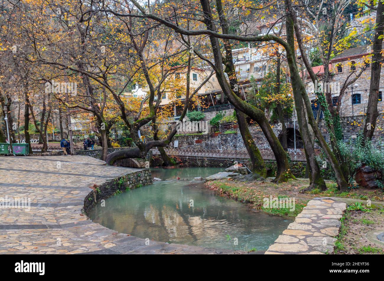 Livadia Greece, Livadia is the beautiful city of central Greece and the the capital of the Boeotia regional district. Stock Photo