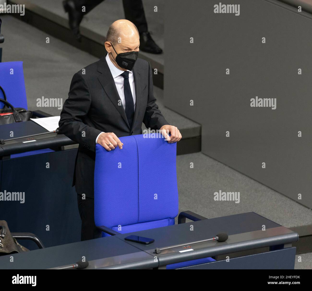 Berlin, Deutschland. 13th Jan, 2022. Federal Chancellor Olaf Scholz ...