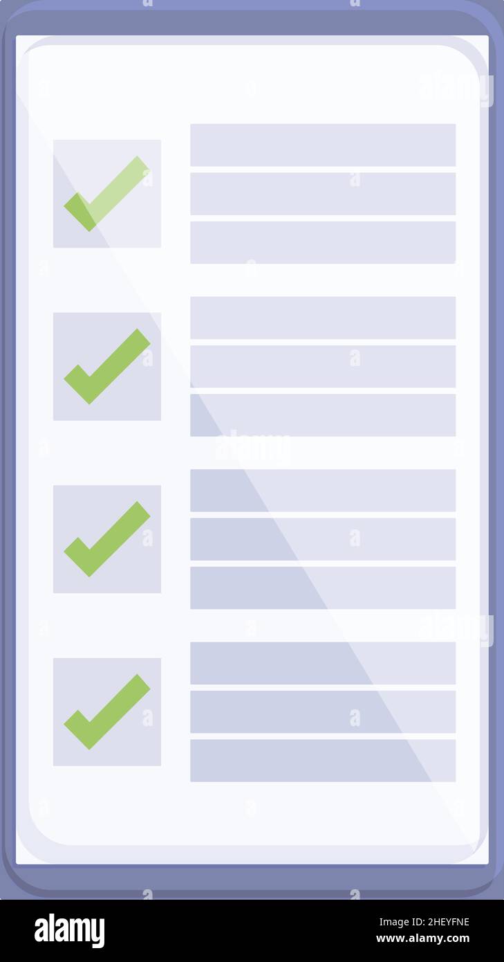 Phone online test icon cartoon vector. Computer form. School quiz Stock ...