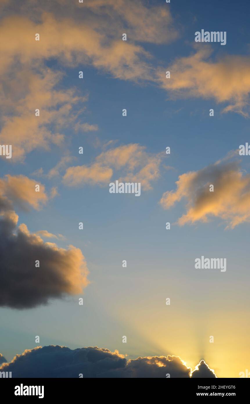 Sunset sky background Stock Photo - Alamy