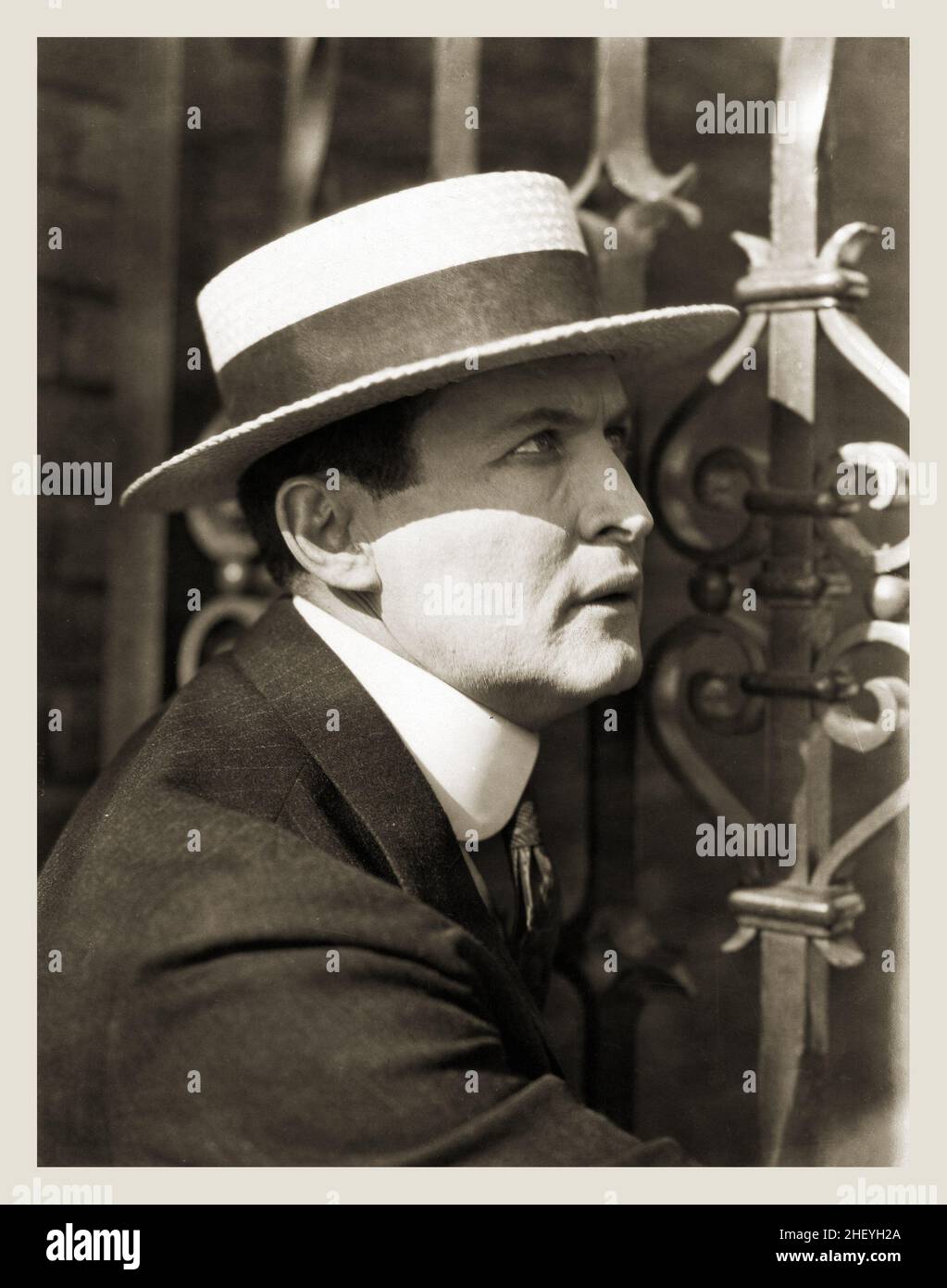 Vaudeville entertainer Harry Houdini (1874-1926), from the American film The Grim Game (1919). Stock Photo