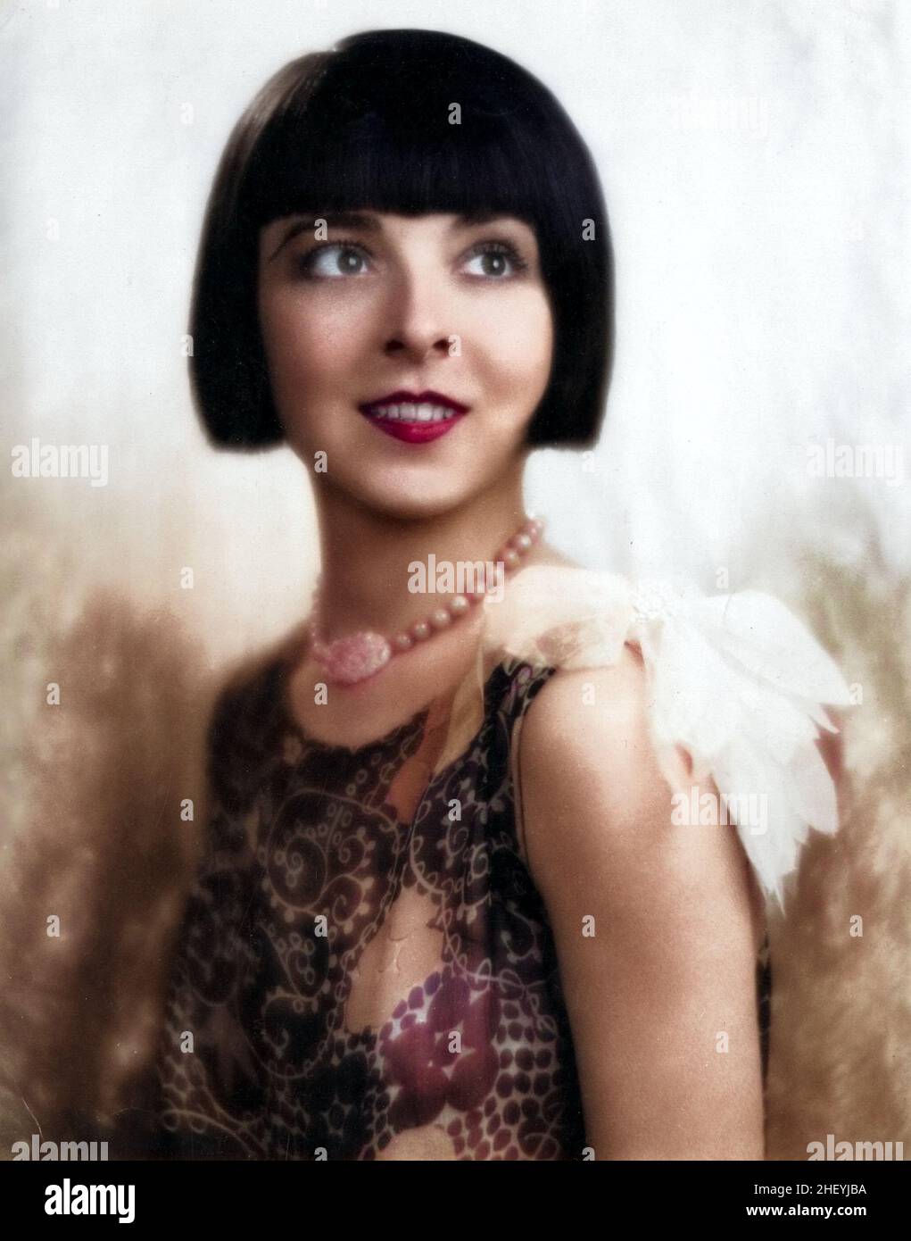 Colleen Moore, movie star of the 1920, (Kathleen Morrison) 1899-1988, colorized photo Stock Photo