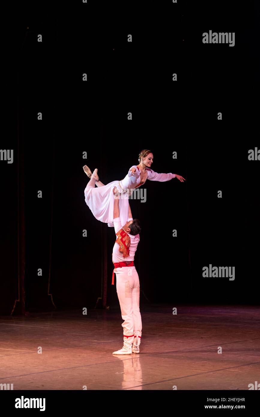 Dance performance at the Bashkir State Opera and Ballet Theater in Ufa, Russia. Stock Photo