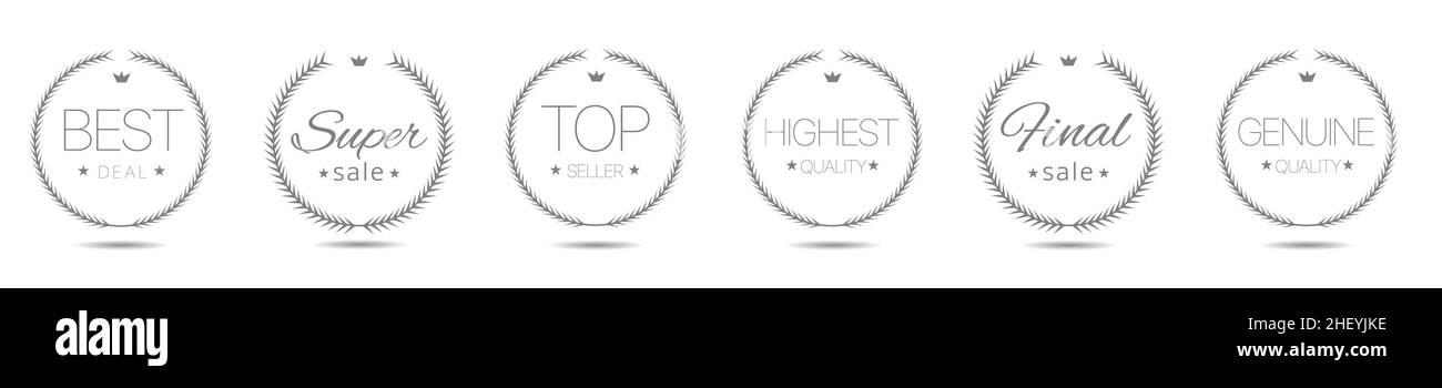 Best deal Laurel wreath label set Vector Stock Vector Image & Art - Alamy