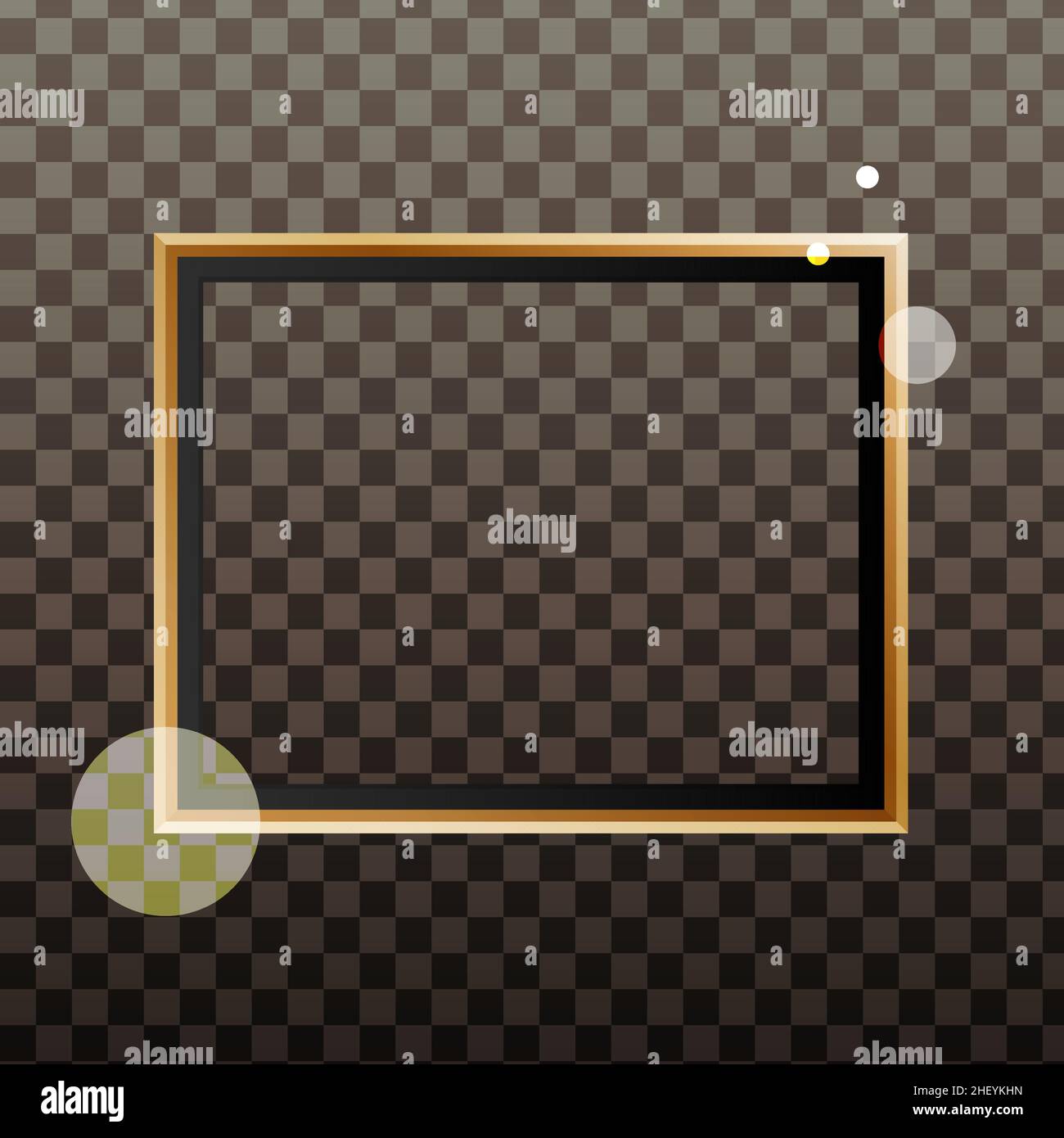Realistic golden frame design Vector illustration Stock Vector Image ...
