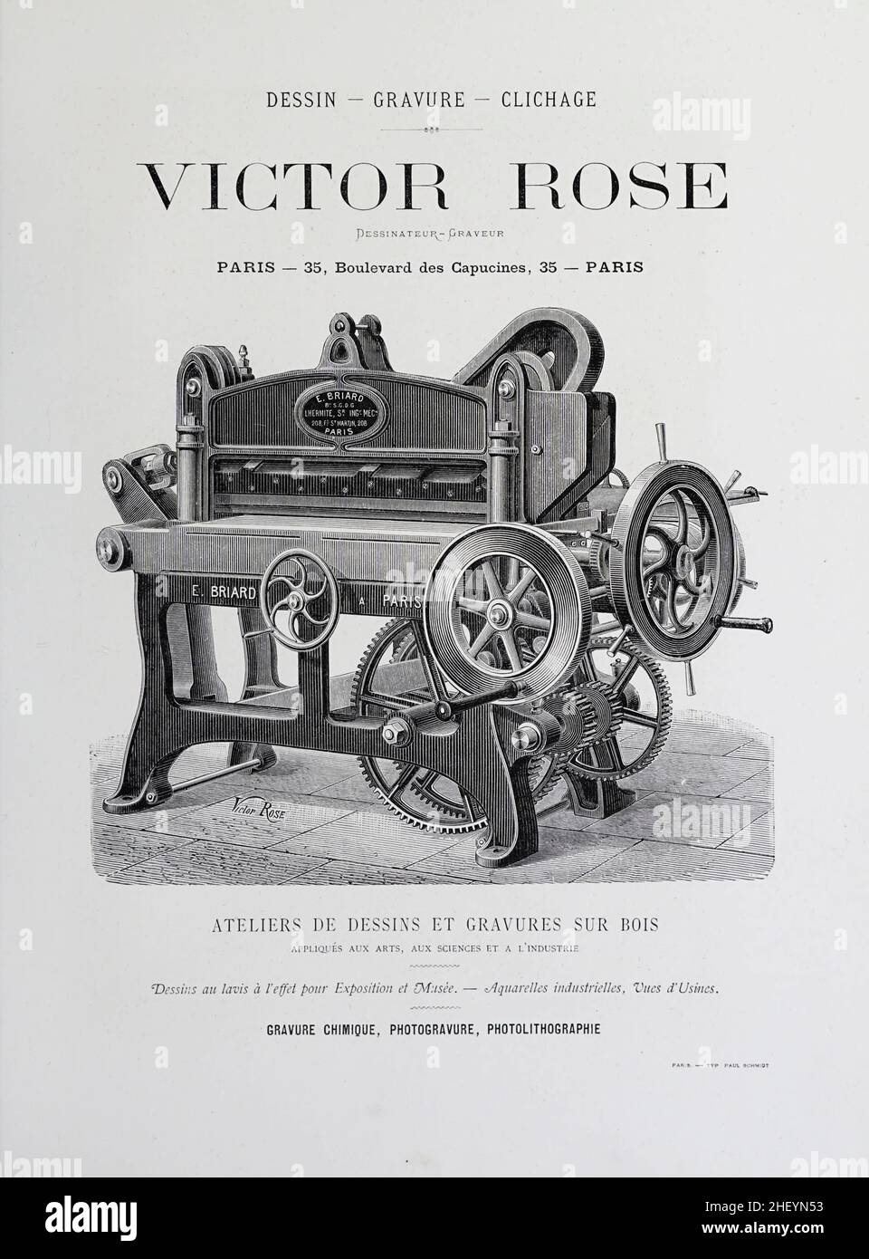 Advert for Victor Rose Printer Engravings and prints catalogue