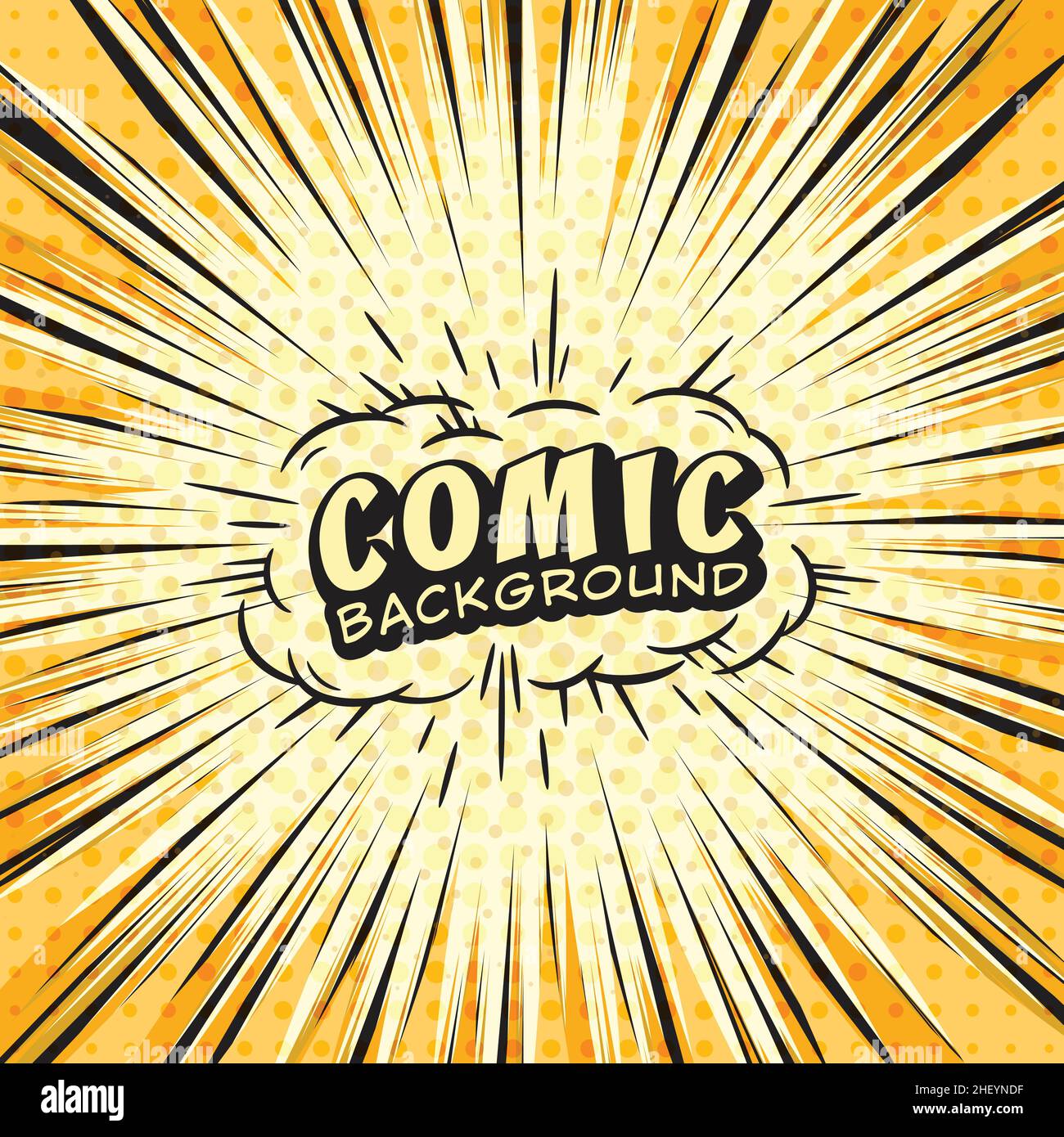 Background of radial lines for comic books. Comic background. Vector