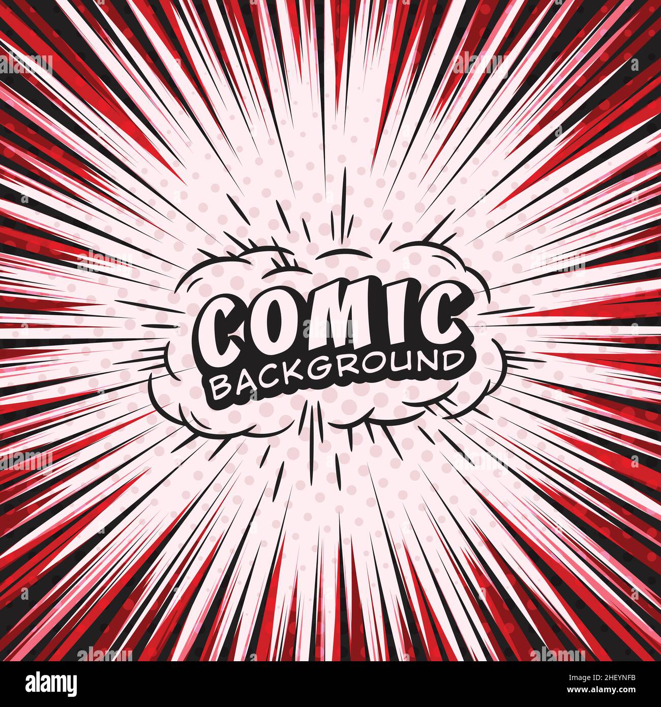 Background of radial lines for comic books. Comic background. Vector ...