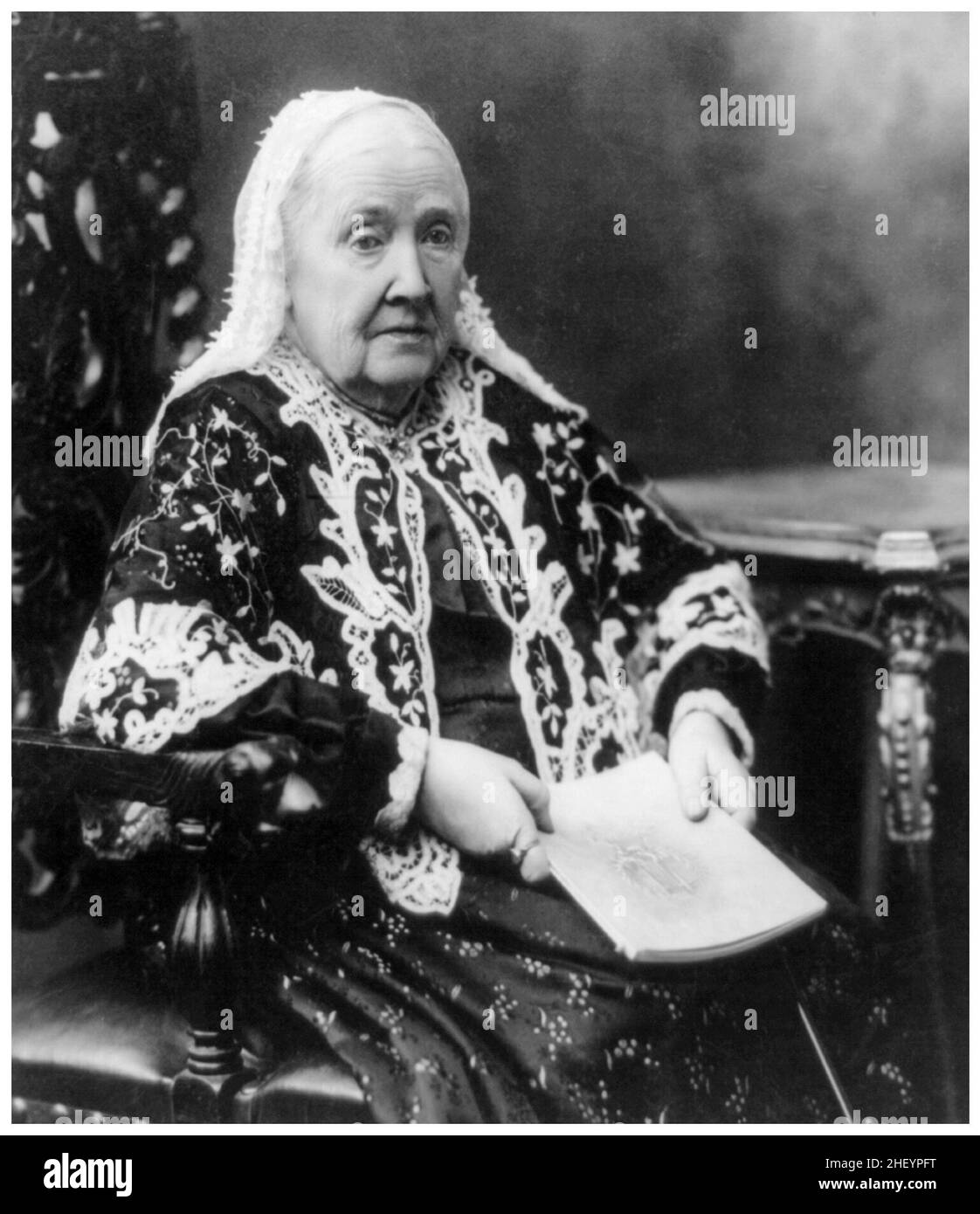 Julia Ward Howe (1819-1910), American poet and author, suffragist, abolitionist and social activist, portrait photograph by JE Purdy (Boston), 1902 Stock Photo