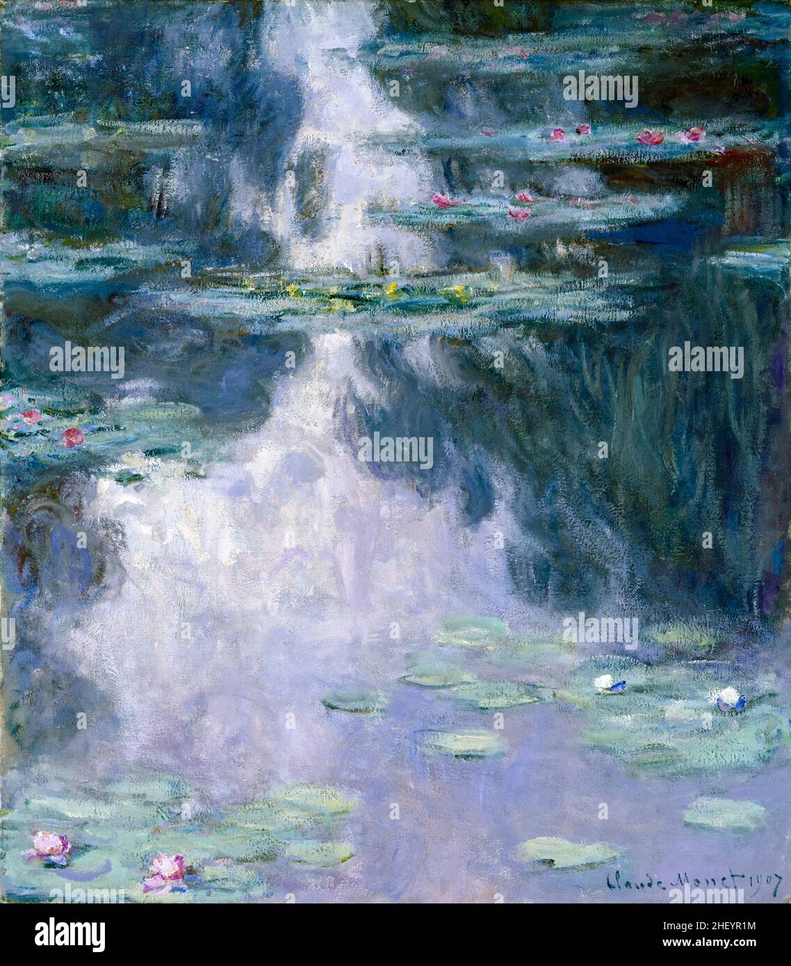 Water Lilies (Nymphéas), painting by Claude Monet, 1907 Stock Photo