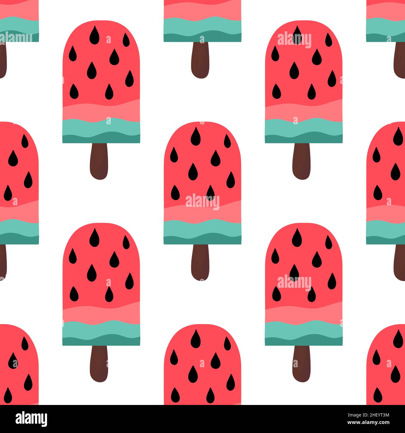 Tasty summer seamless ice cream watermelon pattern for fabrics and ...