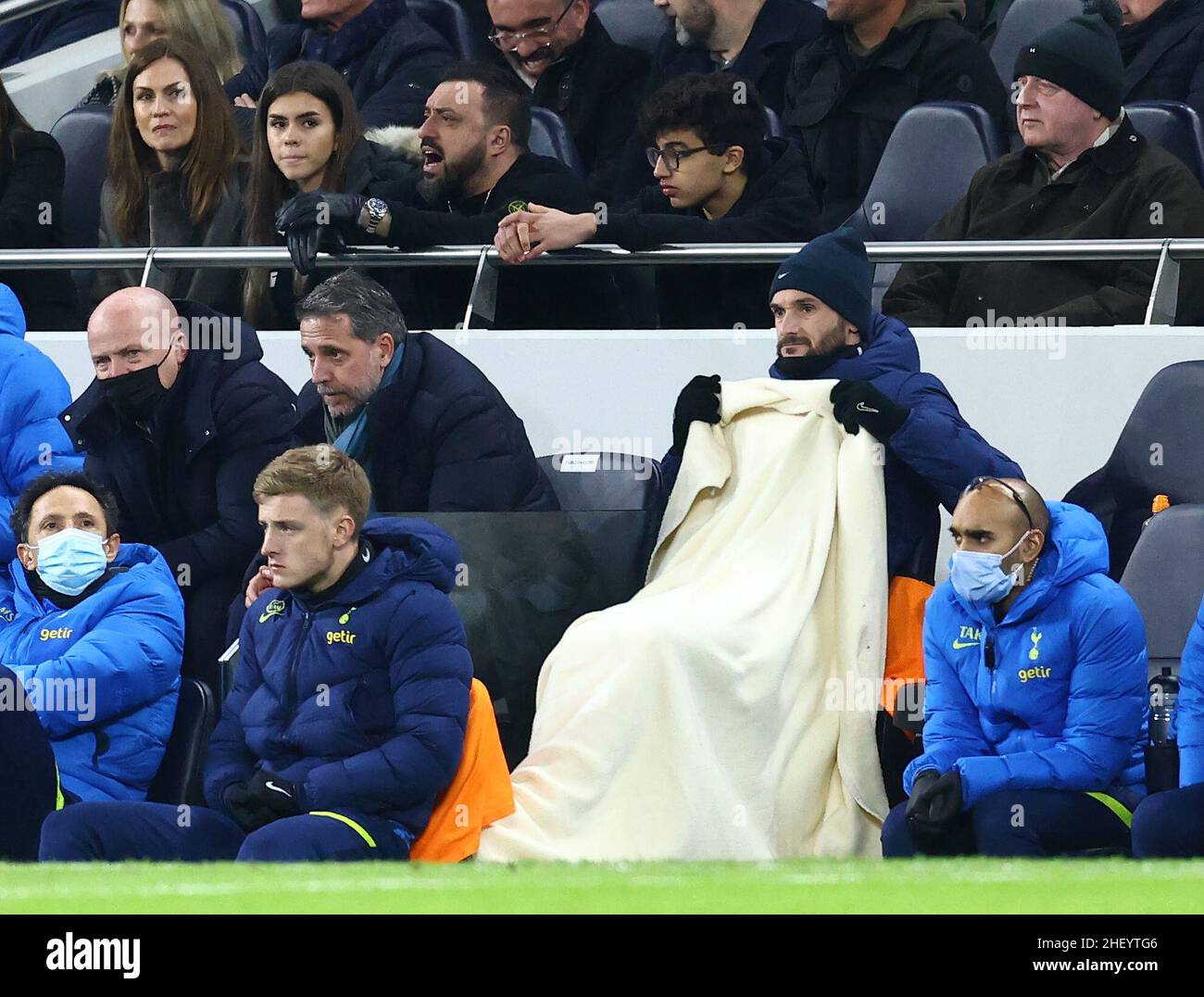 London, England, 12th January 2022. Hugo Lloris of Tottenham during the ...