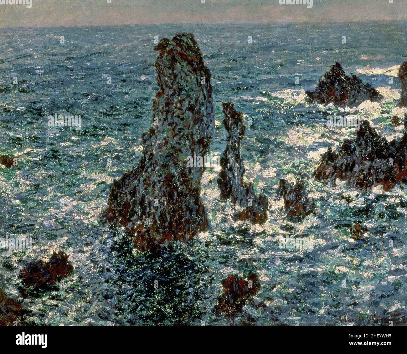 Claude Monet Rocks At Belle Ile High Resolution Stock Photography and ...