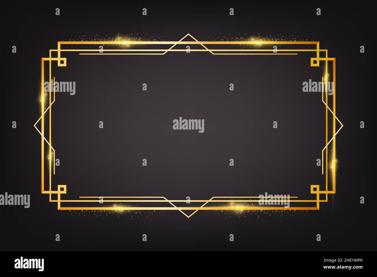 Realistic golden frame design Vector illustration Stock Vector Image ...
