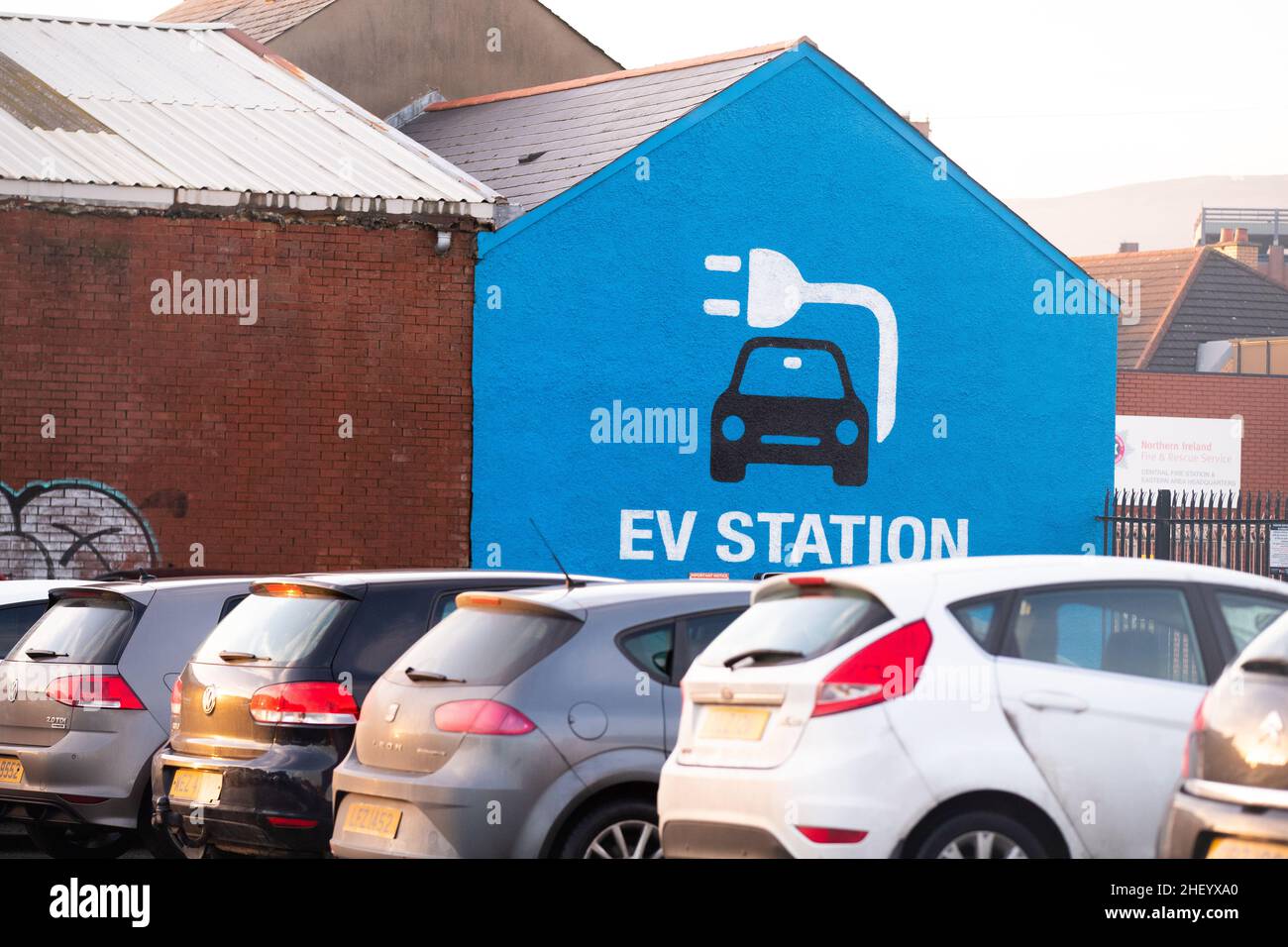 Electric car charging station and points in Belfast, Northern Ireland