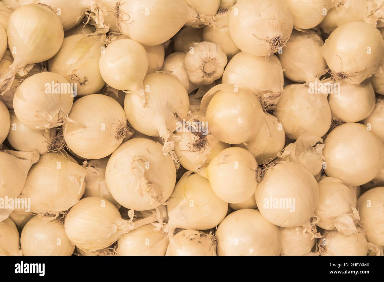 White onion vegetable raw ingredient food organic background. Stock Photo