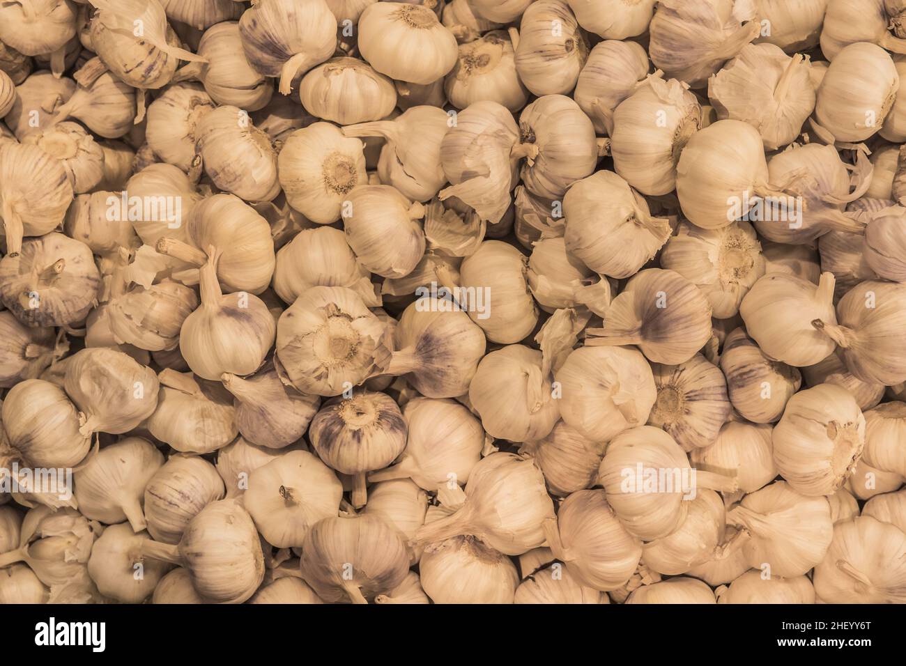 White garlic vegetable raw ingredient food organic background. Stock Photo