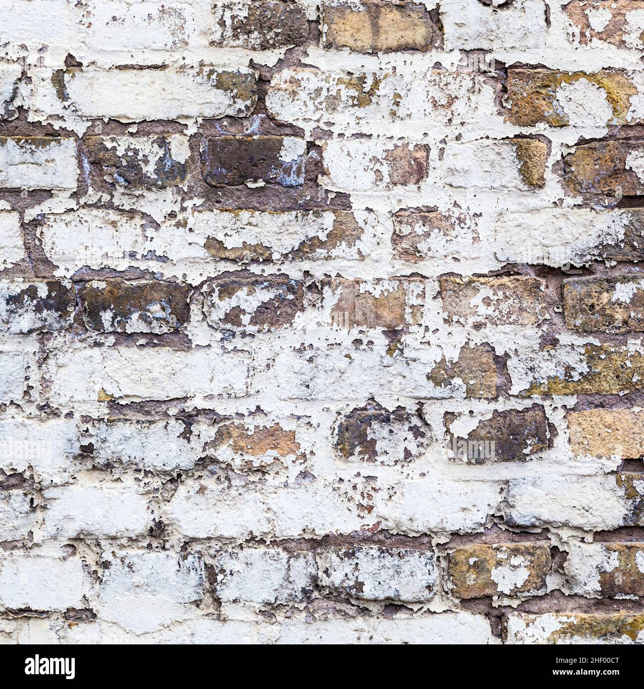pattern of an old brick wall of a abandoned factory building Stock ...