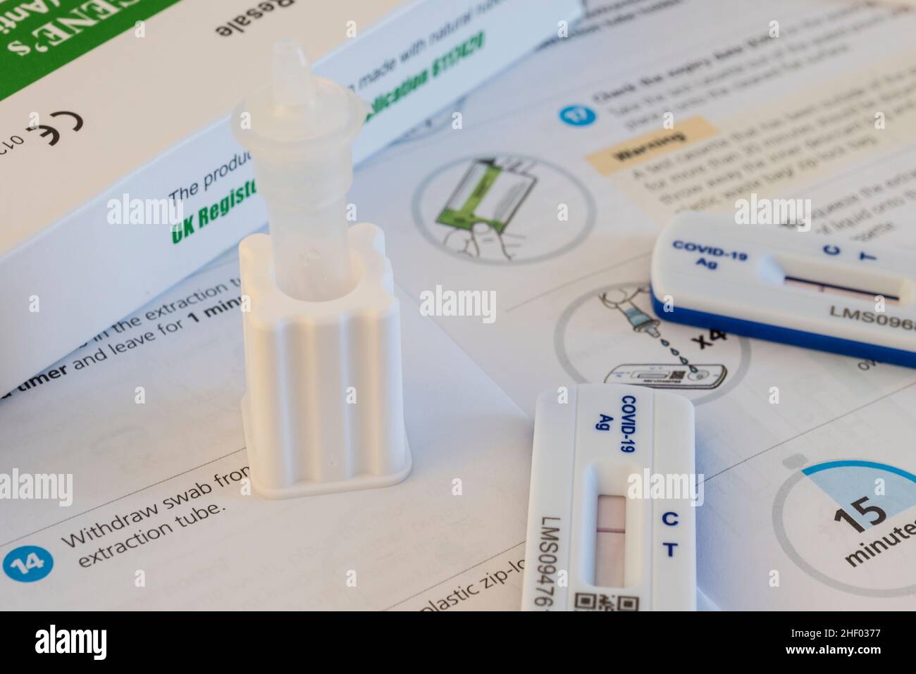 Rapid Covid 19 (Angtigen) Self Test Kit, UK Stock Photo Alamy