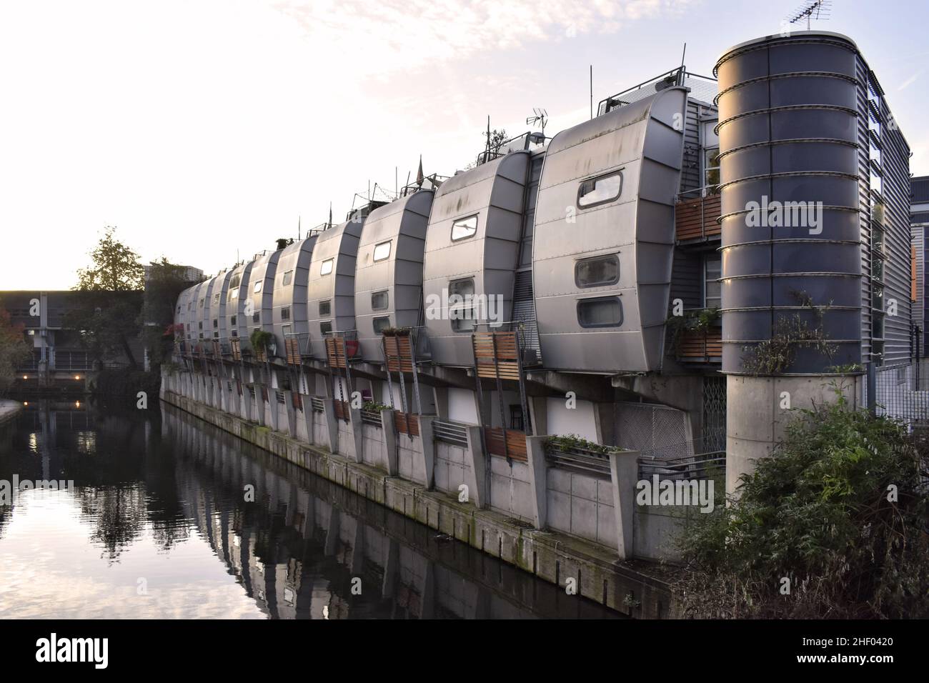 Grand Union Walk modern housing development beside Grand Union Canal