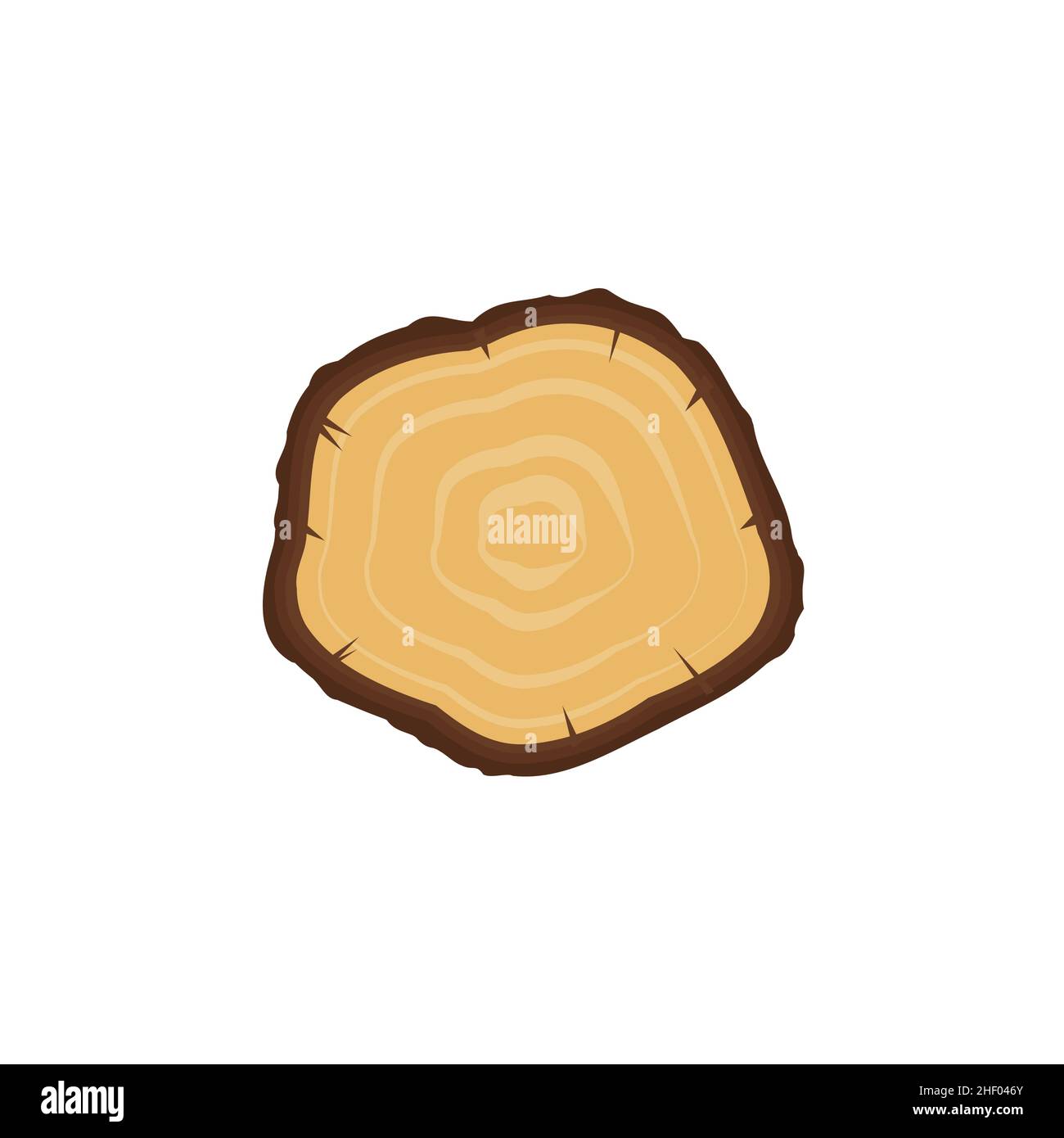 Vector icon wood log and trunk, stump and plank. eps Stock Vector Image ...