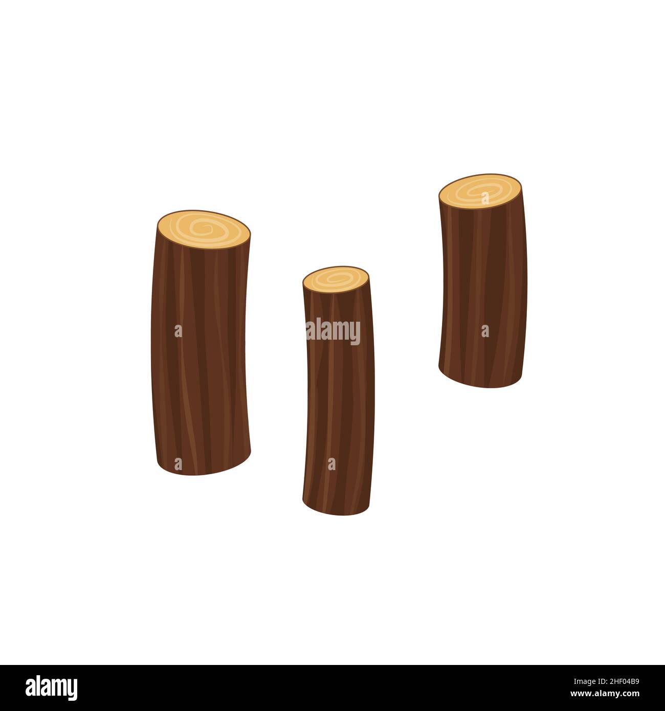 Vector icon wood log and trunk, stump and plank. eps Stock Vector Image ...