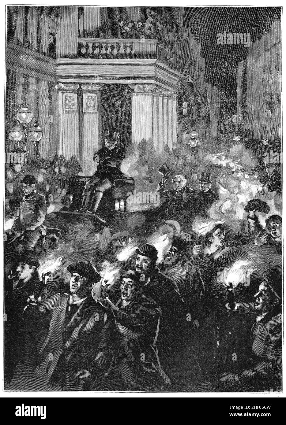 The Bright Celebration in Birmingham: Triumphal Procession, June 1883. Illustration from Cassell's History of England Stock Photo