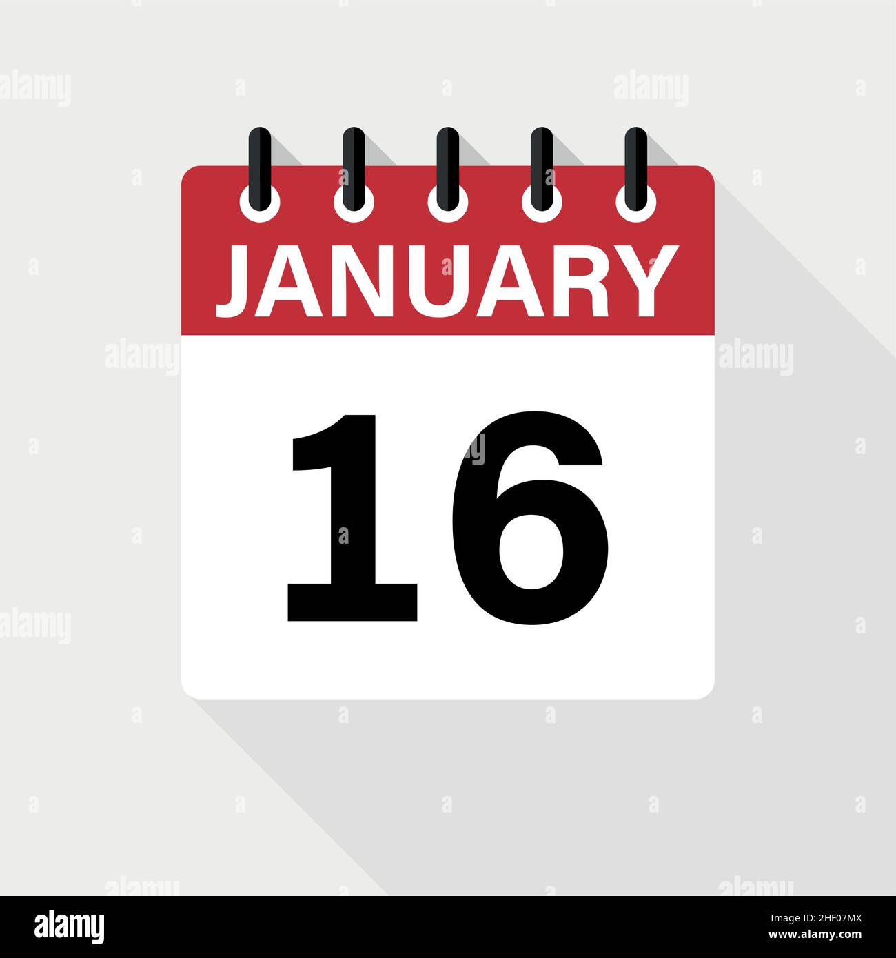 january-calendar-icon-with-shadow-flat-style-date-day-and-month-stock-vector-image-art-alamy