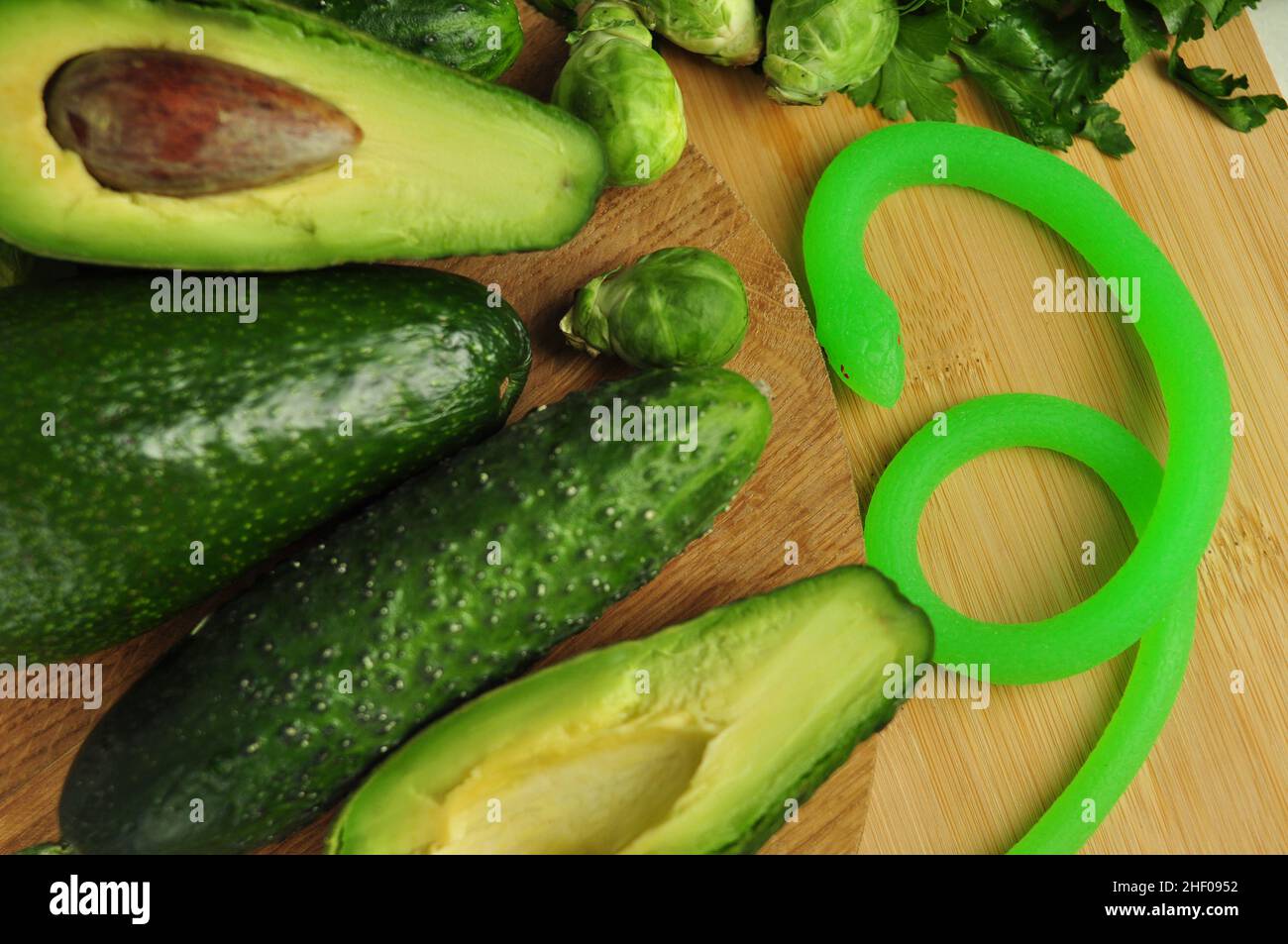 Fresh green vegetables and worm detox concept . High quality photo Stock Photo