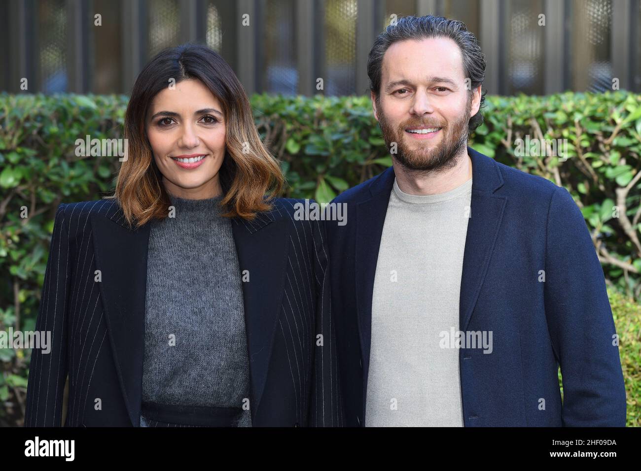 Rome, Italy , 13 January , 2022 Pictured left to right, Serena Rossi ,  GIorgio Marchesi during Photocall tv series Rai La sposa Credit: Massimo  Insabato/Alamy Live News Stock Photo - Alamy