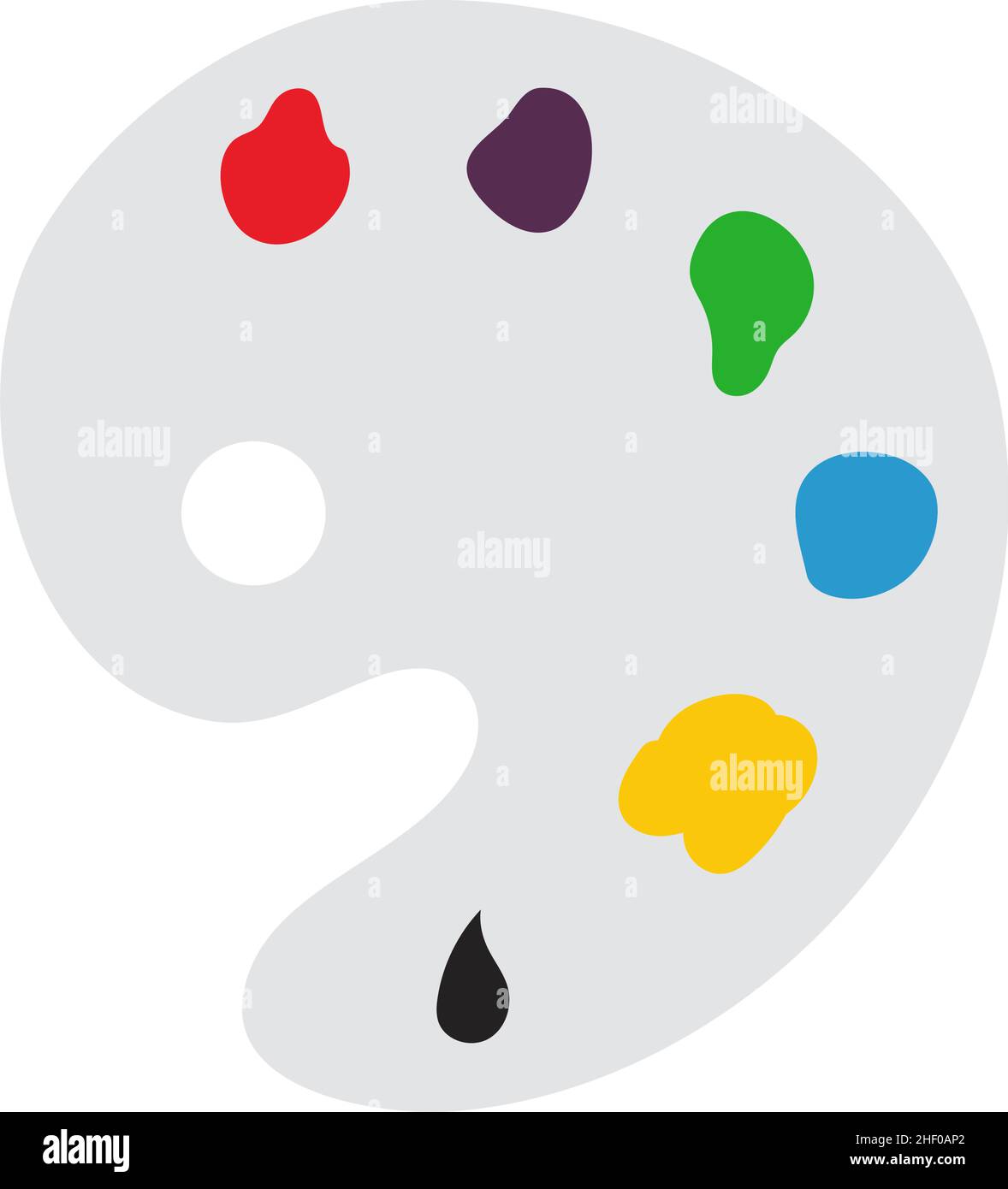 Palette Icon. Flat Color Design. Vector Illustration Stock Vector Image ...