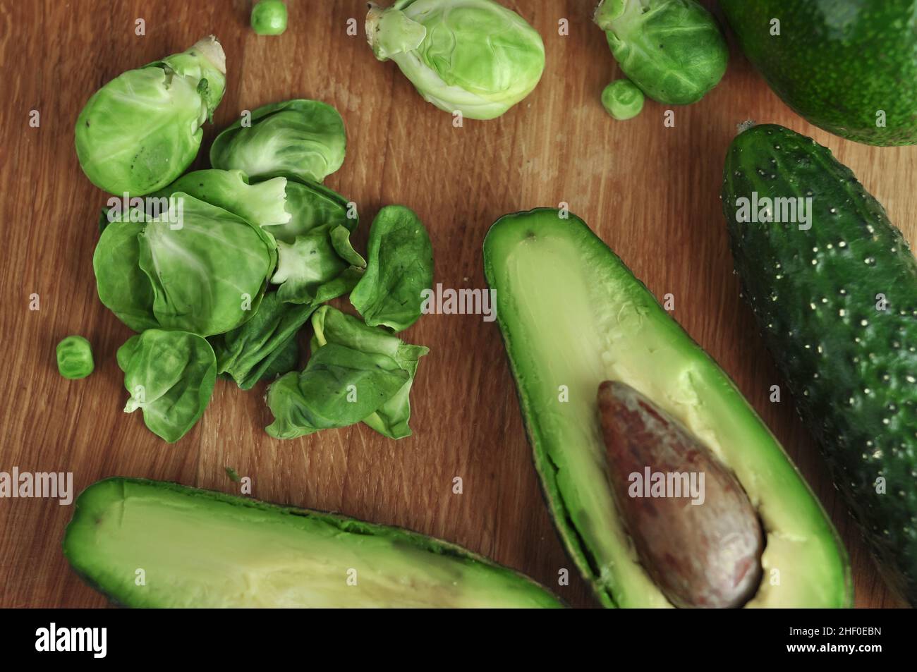 Green vitamin vegetables for low calorie salad . High quality photo Stock Photo