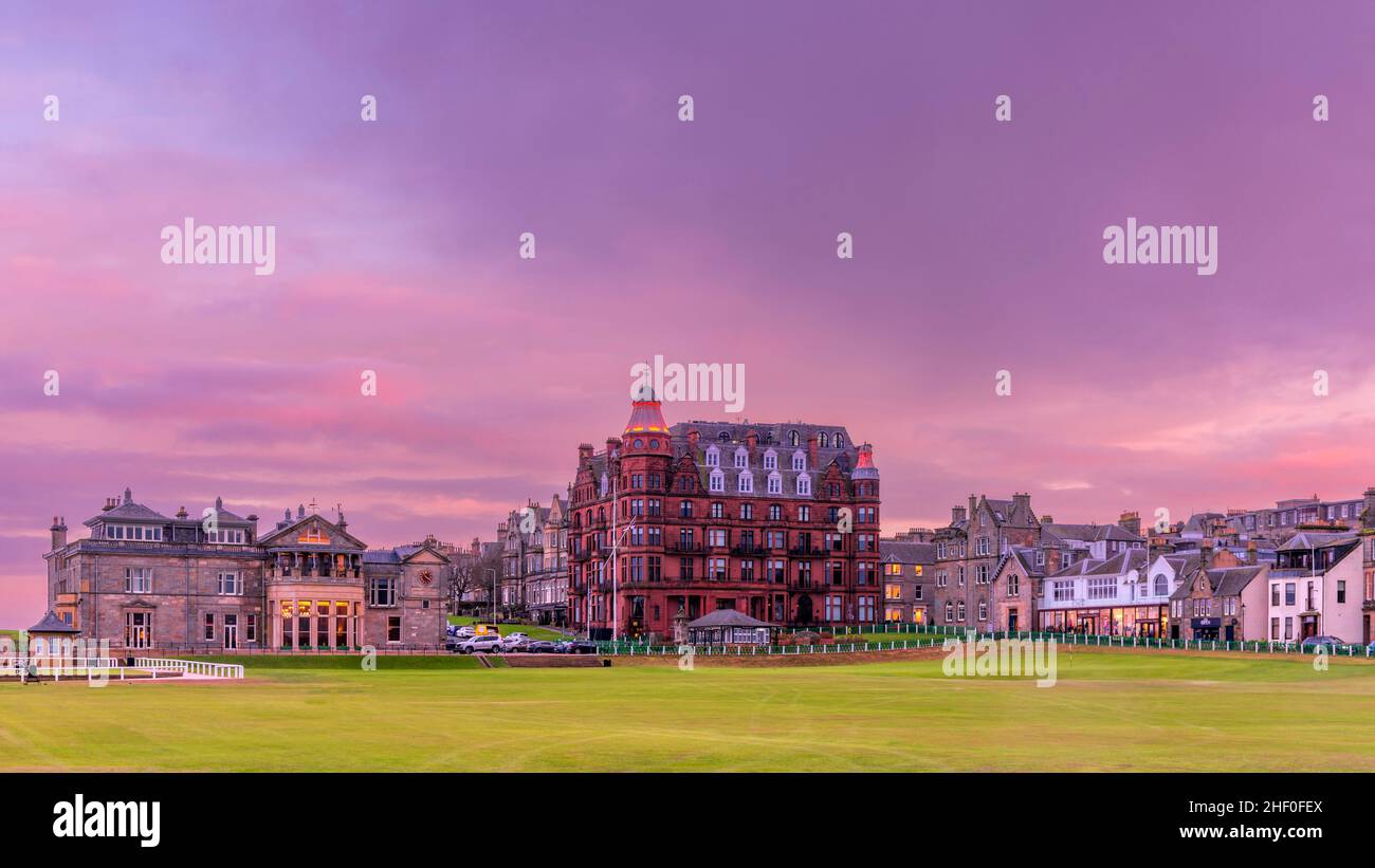 The Old Course, St. Andrews Links in the county of Fife, Scotland, UK Stock Photo