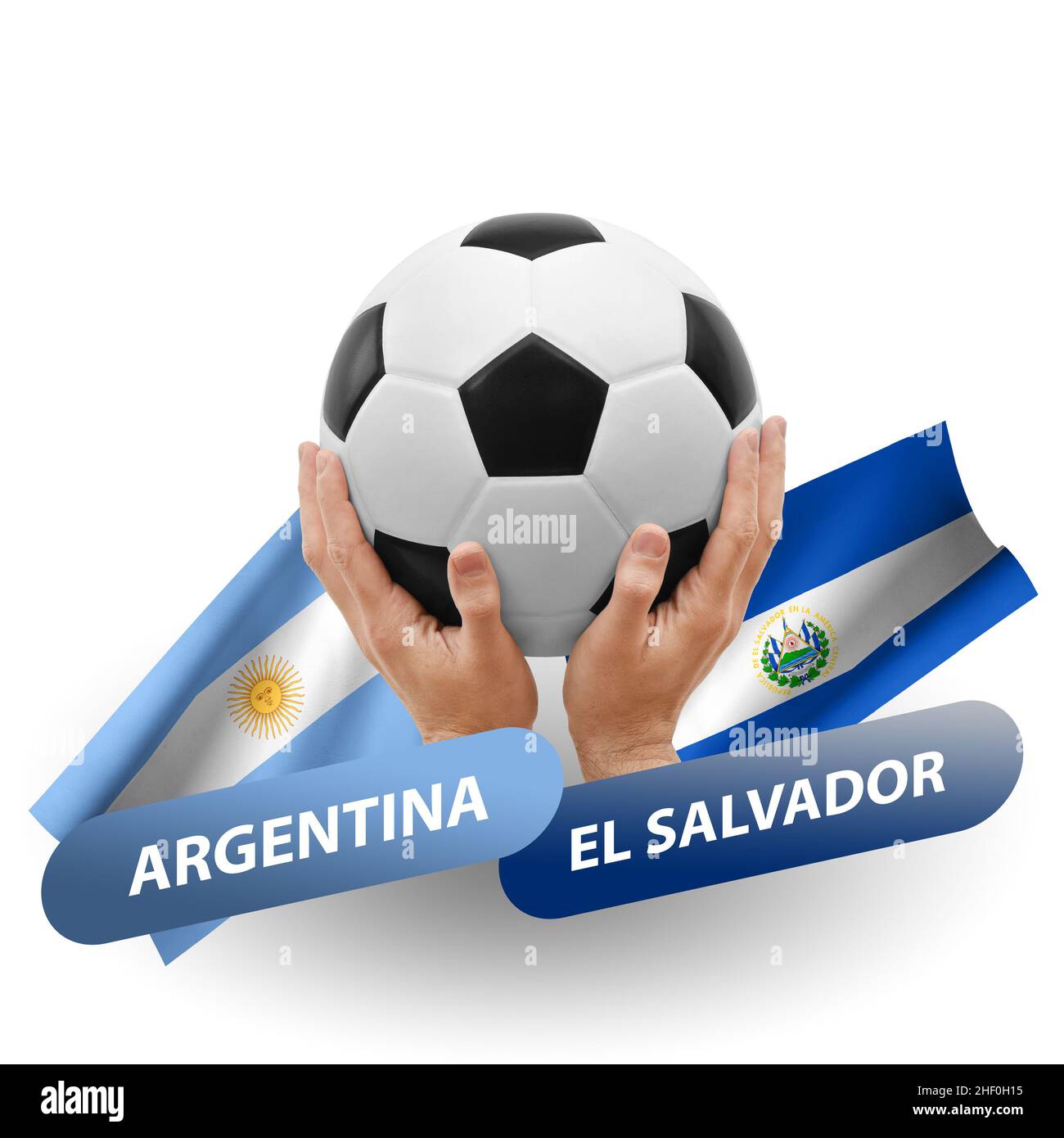Soccer football competition match, national teams argentina vs el