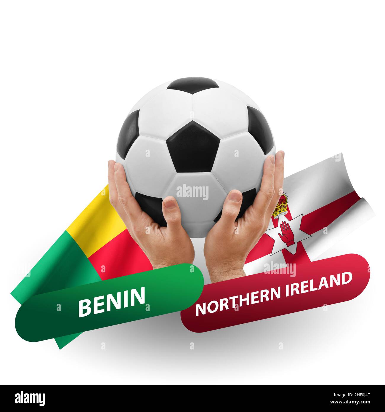 Soccer football competition match, national teams benin vs northern ireland Stock Photo