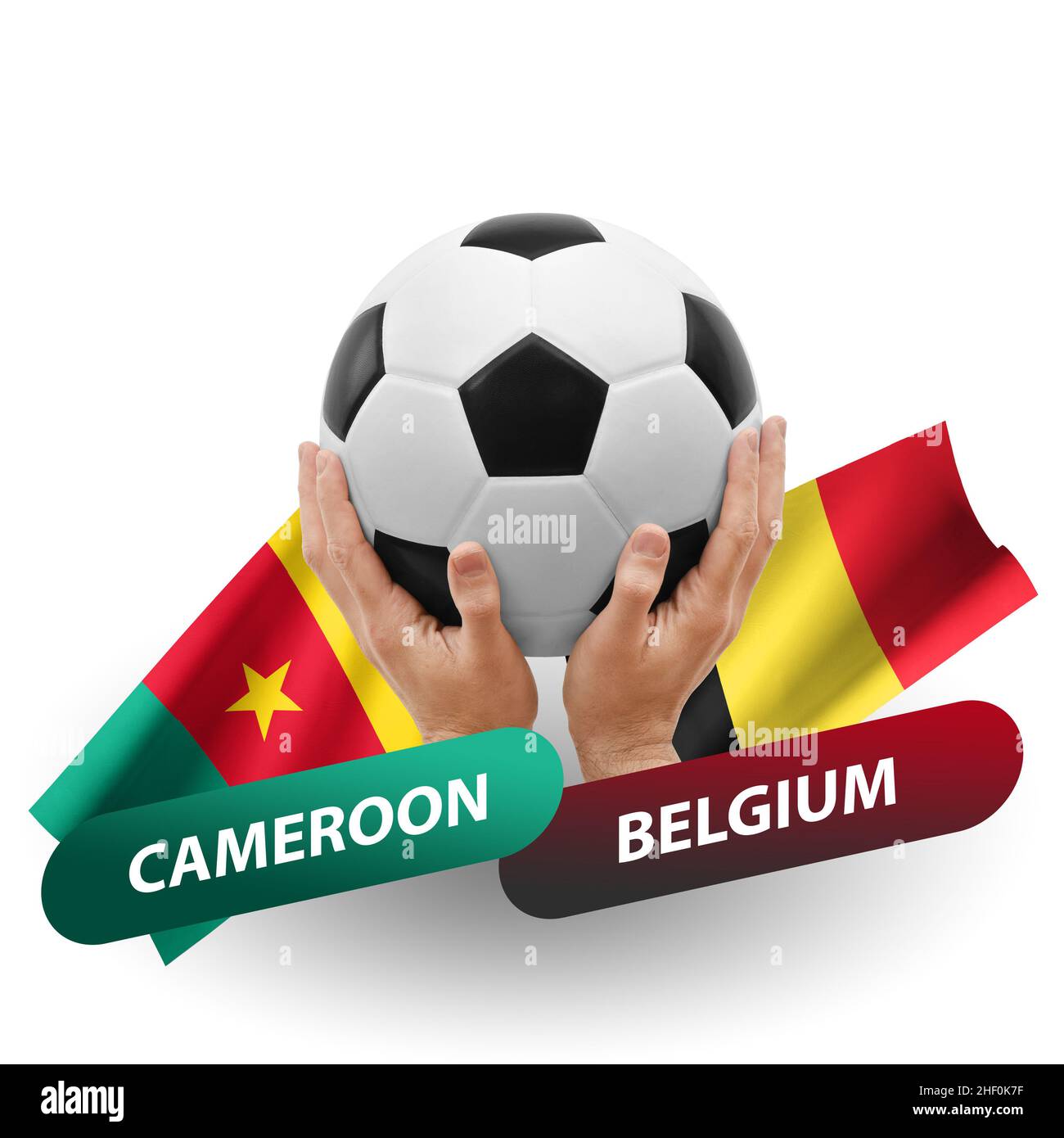 Soccer football competition match, national teams cameroon vs belgium Stock  Photo - Alamy