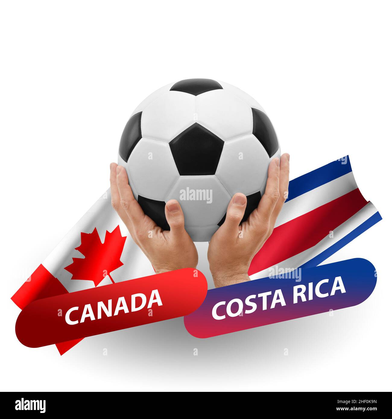 Soccer football competition match, national teams canada vs costa rica
