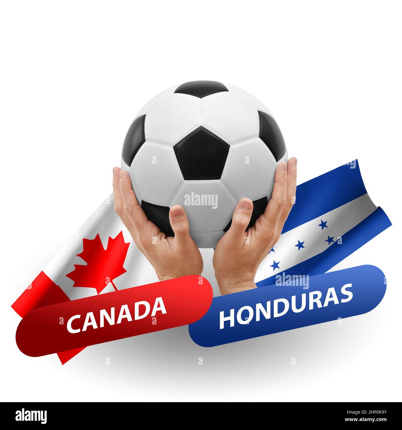 Soccer football competition match, national teams canada vs honduras