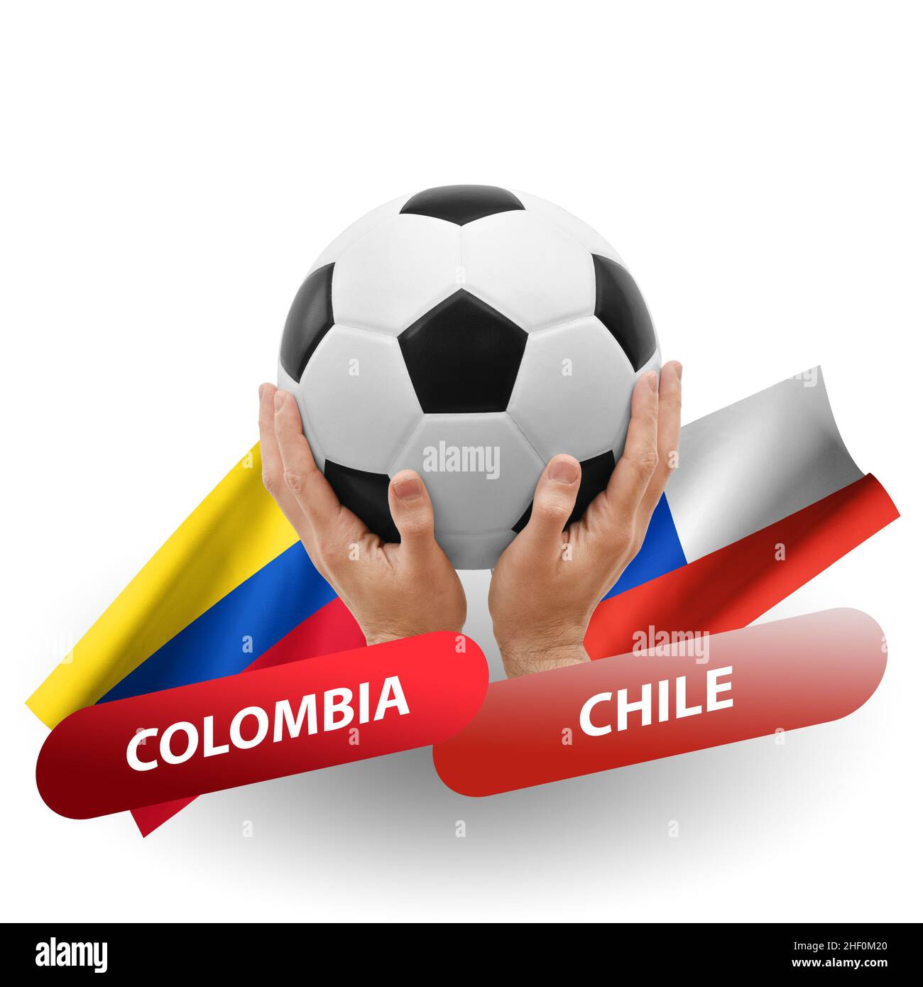 Soccer football competition match, national teams colombia vs 