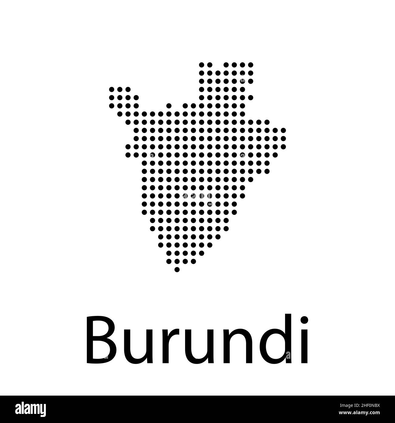 Vector Image - Map of Republic of Burundi with with Dot Pattern esp 10 Stock Vector