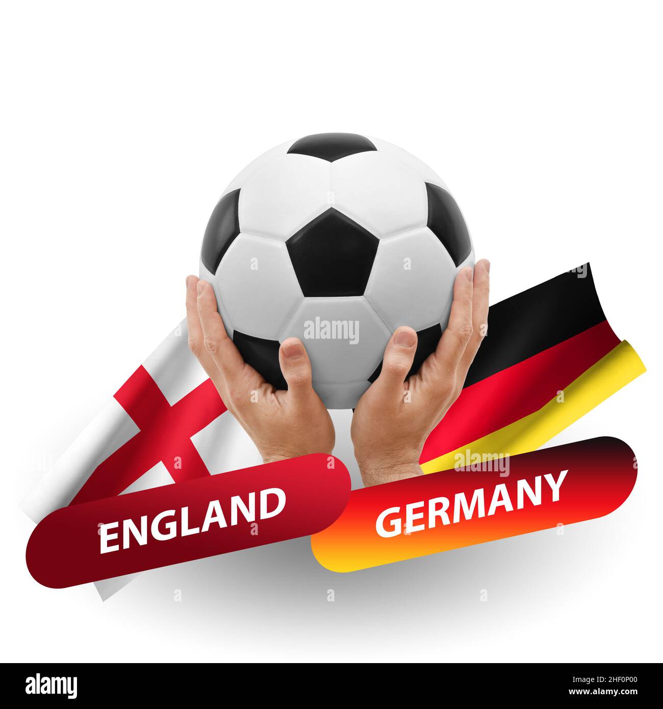 Soccer football competition match, national teams england vs germany