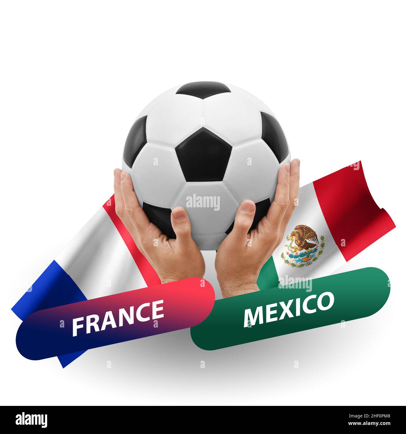 Soccer football competition match, national teams france vs mexico