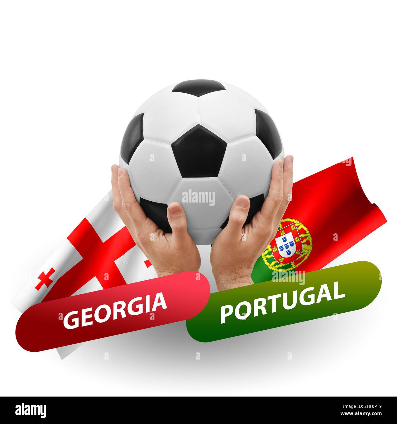 Soccer football competition match, national teams vs portugal