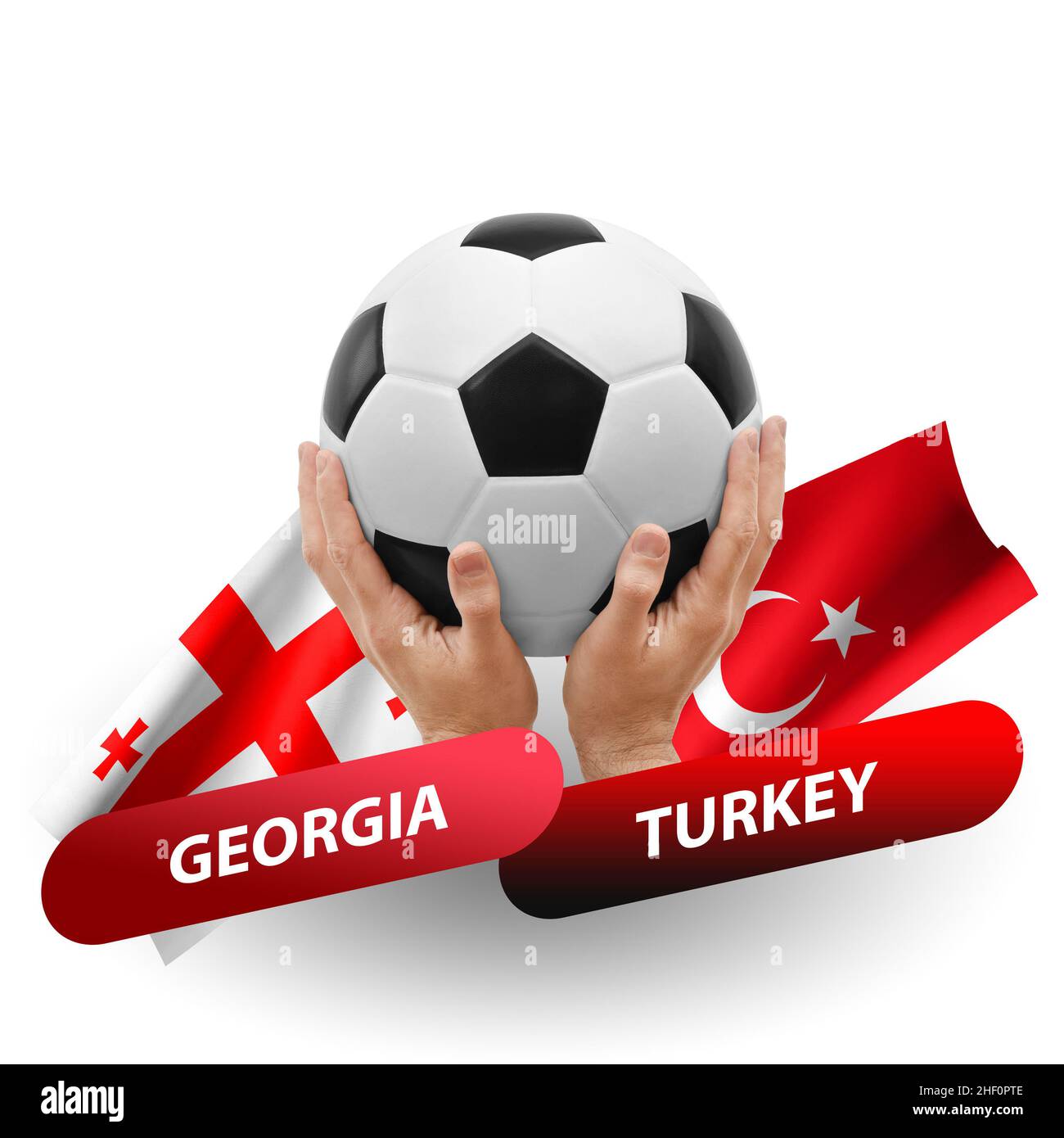Soccer football competition match, national teams vs turkey