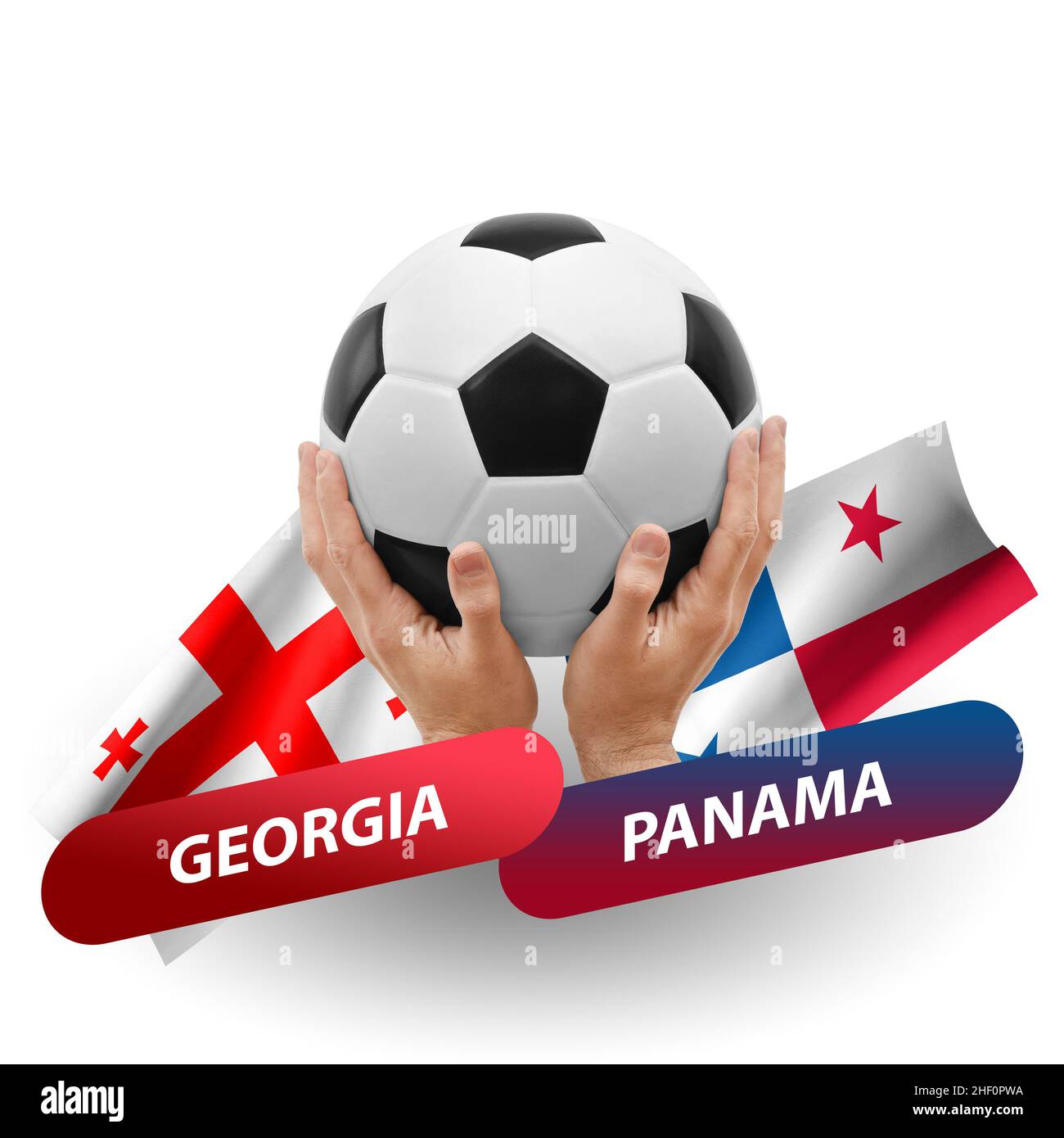Soccer football competition match, national teams vs panama
